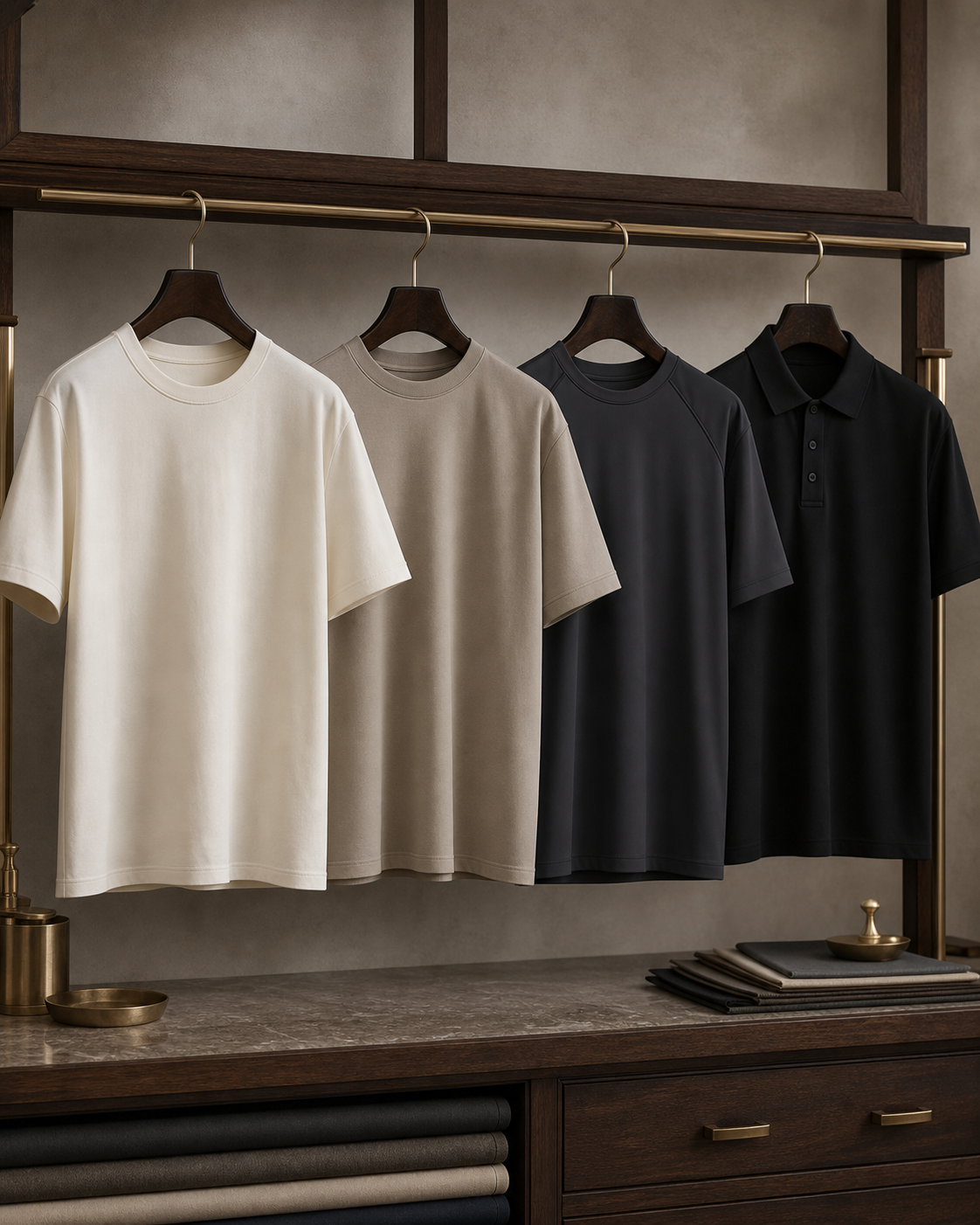 精品裁縫工坊內並列的四種團體服版型